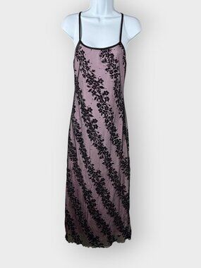 Vtg 90s Y2K Status Slip Dress | M | Purple Burnout Velvet Dark Fairy Whimsigoth